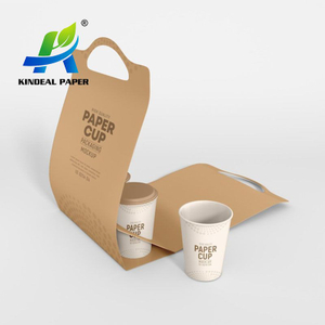 Eco Friendly Paper Material Disposable Takeaway Coffee Cup Holder