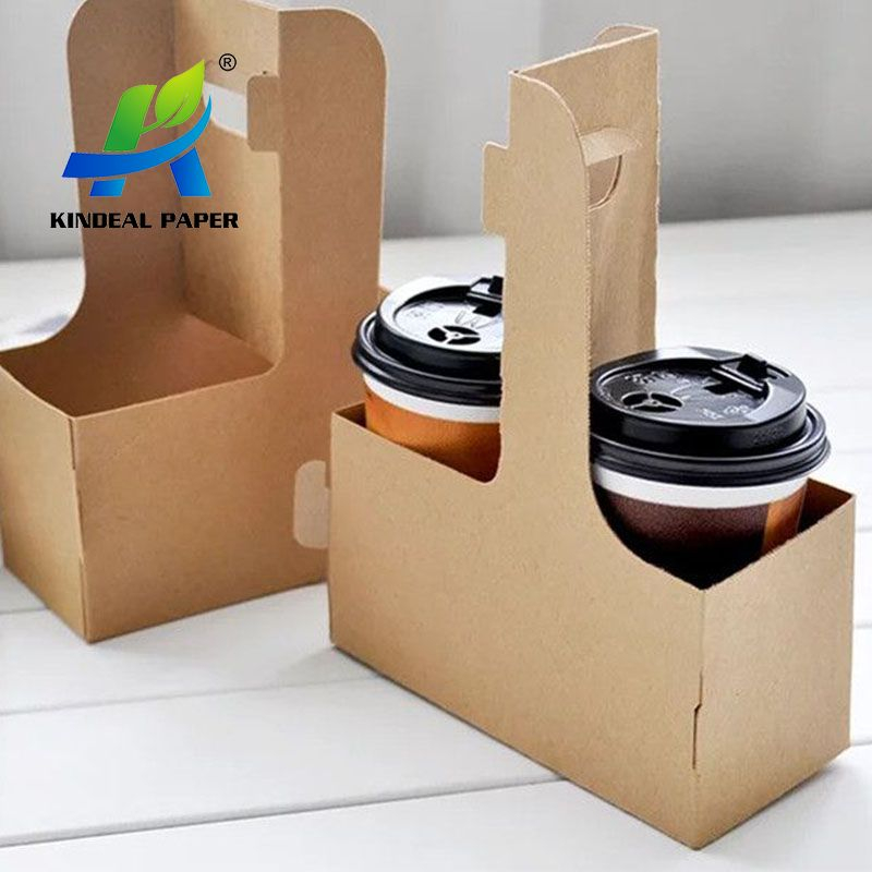 Eco Friendly Paper Material Disposable Takeaway Coffee Cup Holder
