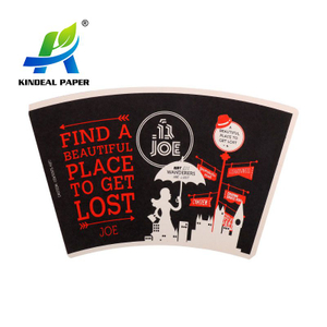 Printed Pe Coated Paper Cup Fan with UV Offset Printing